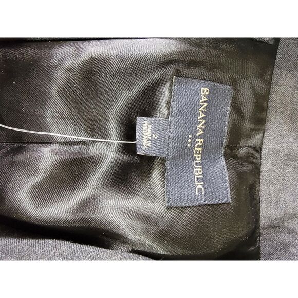 NWT Banana Republic Women's Charcoal Grey Blazer - sz 2 - Picture 3 of 4